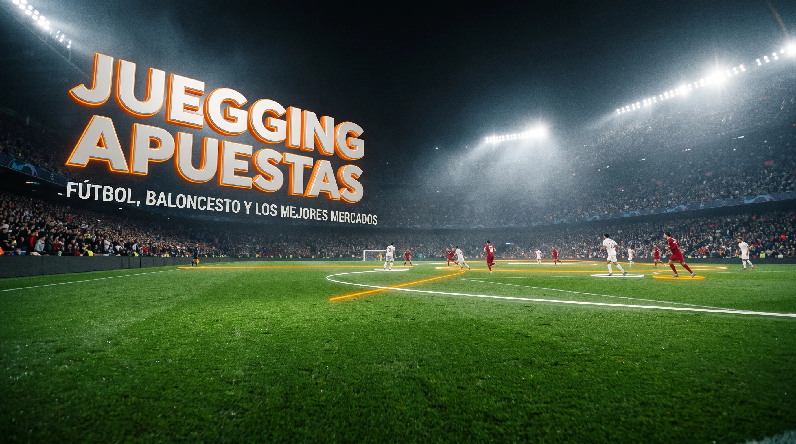 Juegging Apuestas fútbol baloncesto y los mejores mercados en estadio iluminado